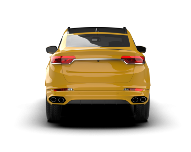 Modern lüks araba manzarası. Ön manzara. 3d oluşturma