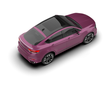 pembe modern araba izole