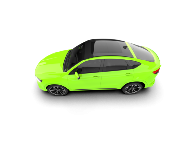 araba yan görünümü 3 boyutlu görüntüleme beyaz üzerine izole edildi