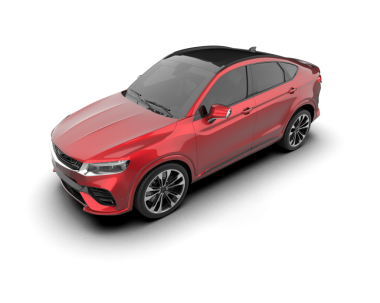 kırmızı spor araba - modern sedan