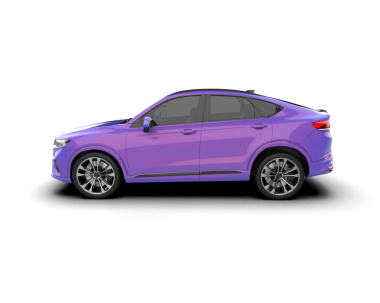 Modern araba. Beyaz arka planda izole edilmiş. Yüksek kalite çizim. 3d vektör illüstrasyonu