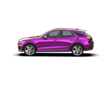 Pembe araba beyaz arka plan üzerinde izole