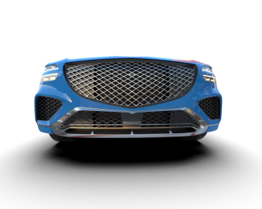 modern fütüristik araba beyaz arka planda izole edilmiş 3 boyutlu görüntüleme