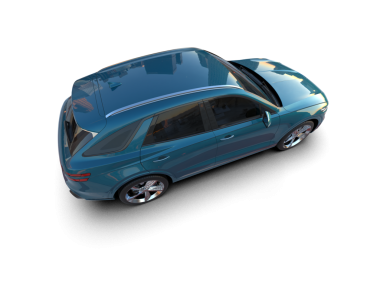 Modern araba beyaz arka planda izole edilmiş. 3d oluşturma.