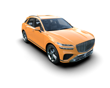 şeffaf arkaplan üzerinde modern SUV araba   