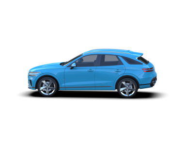 Modern mavi lüks araba beyaz arka planda izole edilmiş. 3d oluşturma