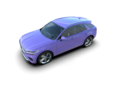 modern araba beyaz arka planda izole edildi. 3 boyutlu görüntüleme.