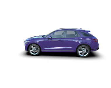 gerçekçi 3D mavi araba çizimi