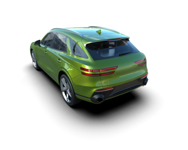 Modern elektrikli araba beyaz arka planda izole edilmiş. 3d illüstrasyon.