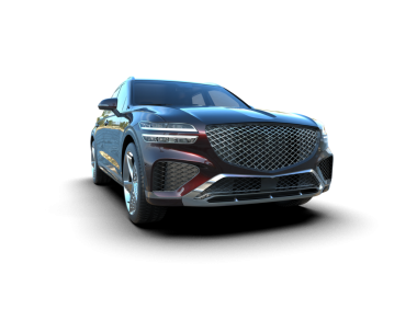 Lüks araba. Siyah arka planda premium araba. 3d oluşturma