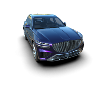 Modern araba arka planda izole edilmiş. 3d oluşturma