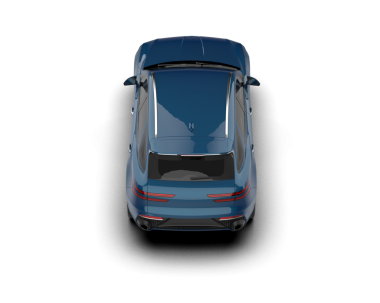 modern otomobil siyah arkaplanda izole edildi. 3D görüntüleme - illüstrasyon