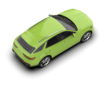 Modern araba arka planda izole edilmiş. 3D görüntüleme - illüstrasyon