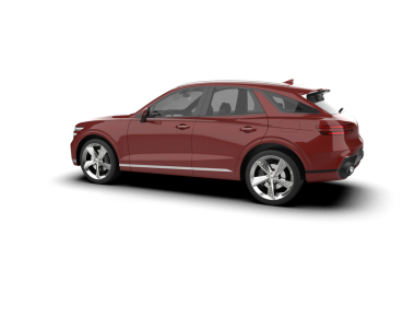 Kırmızı renkli gerçekçi bir araba. vektör illüstrasyonu