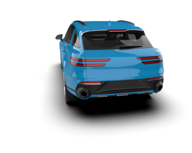 Beyaz arka planda jenerik arabası olan 3 boyutlu bir araba.