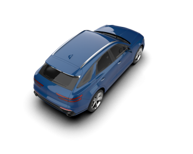 Araba beyaz arka planda izole edilmiş. 3 boyutlu oluşturulmuş resim