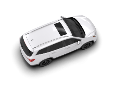 beyaz arkaplanda modern SUv.