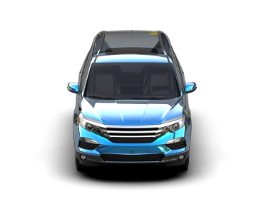 kırpma yolu ile siyah arkaplan üzerinde mavi SUv