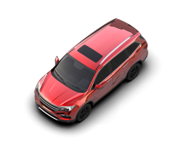 Beyaz arka planda modern SUV. 3d oluşturma