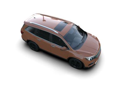 Beyaz arka planda bir cip. 3d oluşturma