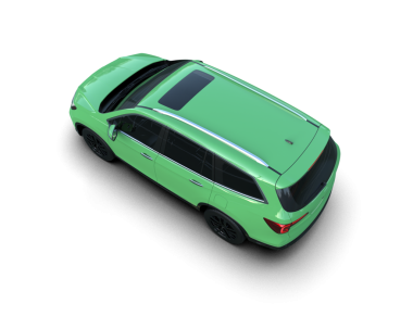 Siyah arka planda modern bir araba. 3d oluşturma