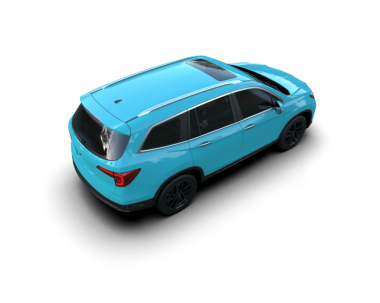 Modern kompakt bir arabanın 3 boyutlu görüntüsü