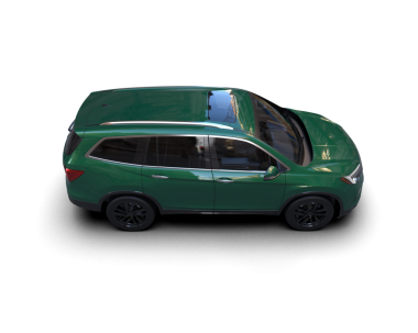 Siyah arka planda yeşil araba