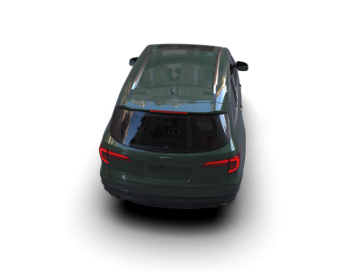 Siyah arka planda izole edilmiş yeşil araba. 3d oluşturma.