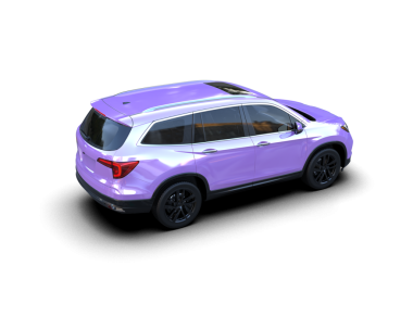 mor SUv siyah arkaplanda izole edildi