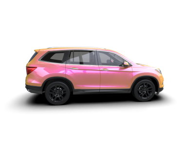 beyaz arka planda pembe modern araba