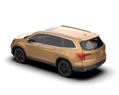 Araç arka planda izole edildi. 3D görüntüleme - illüstrasyon