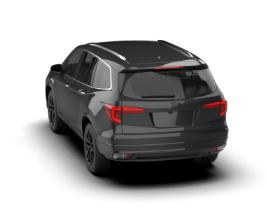 Araba arka planda izole. 3D görüntüleme - illüstrasyon