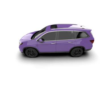 mor modern araba beyaz arka planda izole edilmiş 3 boyutlu görüntüleme.