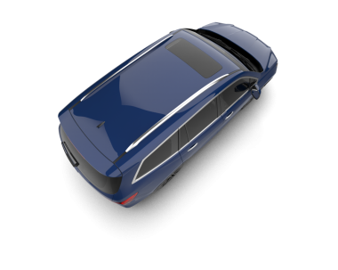 Siyah arka planda izole edilmiş modern bir arabanın 3 boyutlu görüntüsü