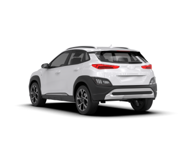 beyaz modern SUV arabası beyaz arka planda 3 boyutlu görüntüleme