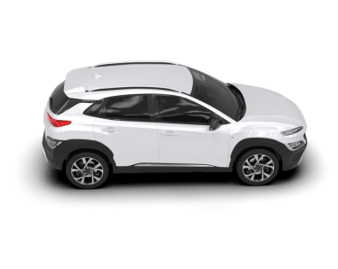 Beyaz arkaplanda beyaz çizgili beyaz modern SUV. 3d oluşturma