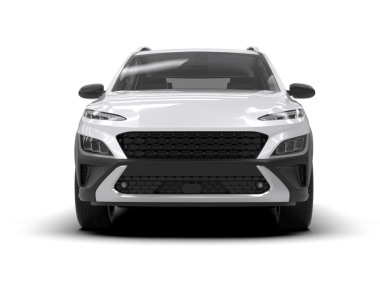 beyaz arkaplanda araba ön görünümü.