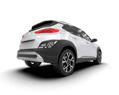 Beyaz arka planda gerçekçi bir araba. vektör illüstrasyonu