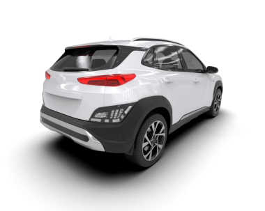 beyaz arkaplan üzerinde modern SUV.