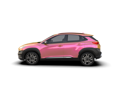 Pembe eğimli araba izole edildi