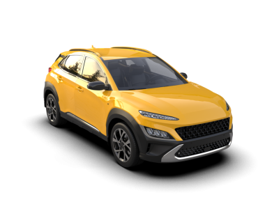 Beyaz arka planda modern sarı araba. 3d oluşturma