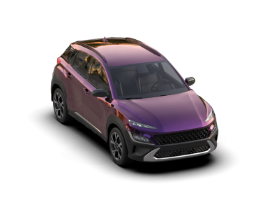 siyah arka planda izole edilmiş modern mor bir araba. 3d oluşturma.