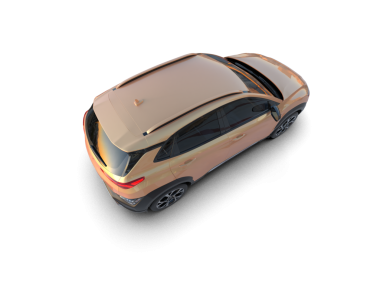 Beyaz arka planda 3 boyutlu araba