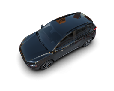 Stüdyonun arka planında izole edilmiş 3 boyutlu markasız bir SUV aracı.