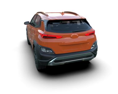 Modern SUV arabası. 3d oluşturma