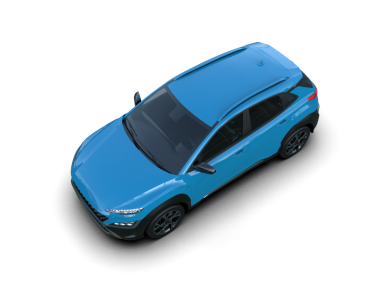 Mavi araba arka planda izole edilmiş. 3d oluşturma.