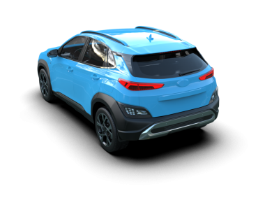 Modern araba. 3d oluşturma.