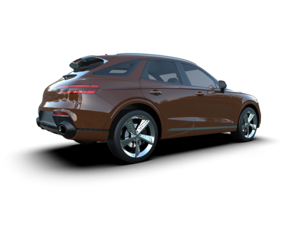 Modern lüks SUV siyah bir arka planda izole edildi. 3d oluşturma