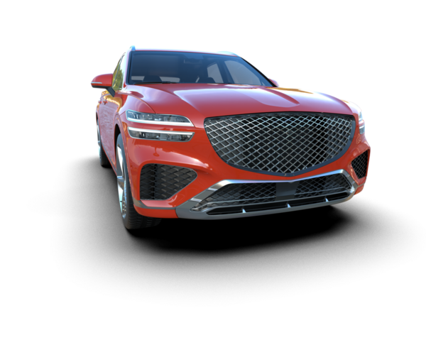 Beyaz arka planda lüks bir araba. 3d oluşturma