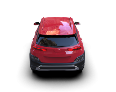 Beyaz arka planda modern bir araba. 3d illüstrasyon